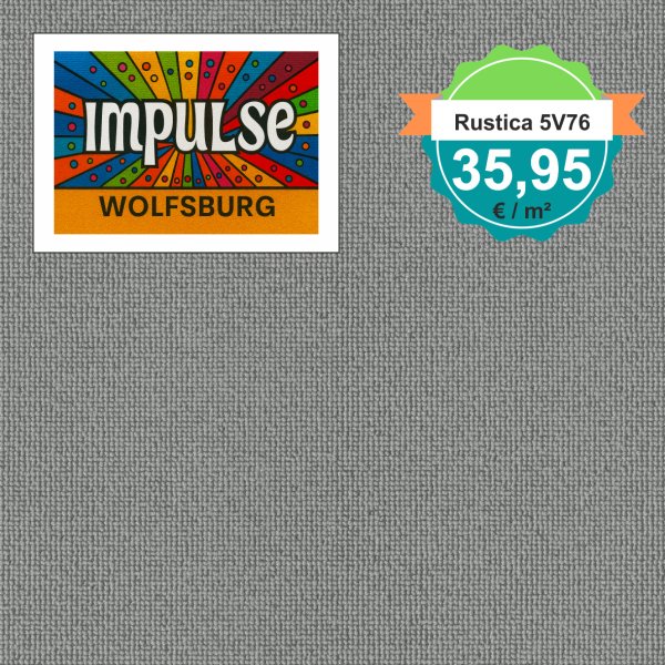 Vorwerk Rustica 5V76 grau Teppichboden – Draufsicht quadratisch